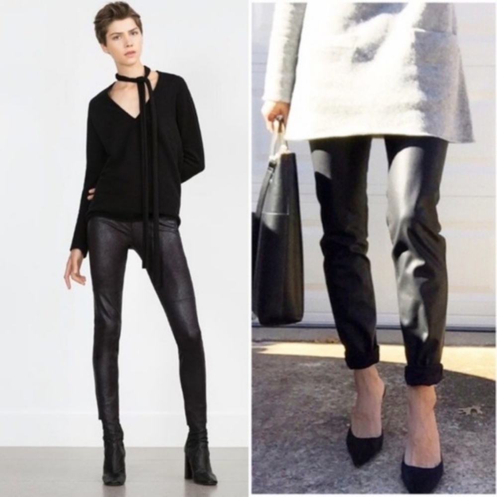 Zara Leggings Skinny Trousers Tailored Knee Leggings